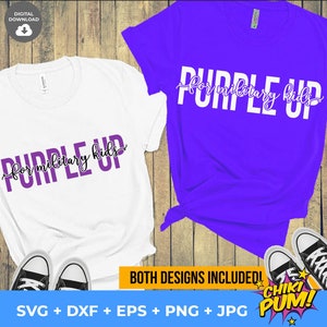 Purple Up für Militär Kinder svg, Monat des Militärkindes SVG, PNG, DXF, Eps, Jpg