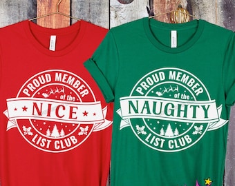 Proud Member of the Naughty List Club Svg, Nice list Svg, Naughty Nice svg, Funny Christmas Shirt, Funny Christmas Matching Shirts