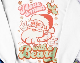 Retro Santa Beard SVG PNG: Christmas Cut Files (Digital Download)
