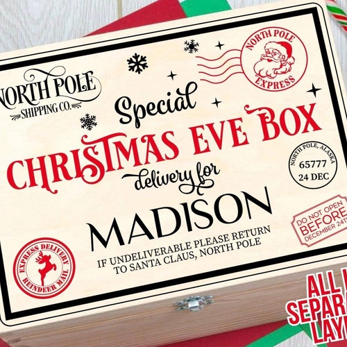 Christmas Eve Crate Svg Png Dxf Eps Jpg Xmas Bundle Designs Etsy