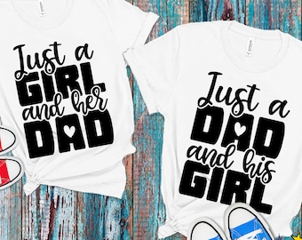 Dad and Daughter Matching Shirts SVG PNG: Father's Day Cut Files Cricut (Digital Download)