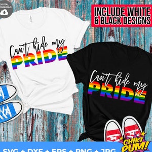 No puedo ocultar mi orgullo SVG, Mes del Orgullo SVG, El amor es amor SVG, Archivos de corte del Orgullo LGBTQ