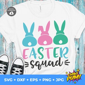 Osterhase Squad SVG, Osterhase Squad, Ostern Squad, Bunny Squad SVG, Bunny Tail Cut Dateien, lustige Cut Files für Cricut