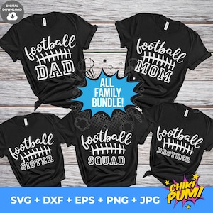 Archivo SVG de familia de fútbol, mamá, papá, hermana, hermano, equipo de fútbol, corte SVG para Cricut, silueta, SVG deportivo, descarga instantánea