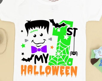 My 1st Halloween Boy SVG PNG: Kids Halloween Design Cut Files Cricut (Digital Download)