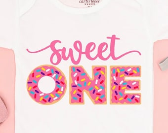 Sweet One Donut SVG PNG: First Birthday Girl, Cricut, Vinyl Cut Files (Digital Download)