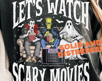 Retro Halloween Monster PNG: Scary Movie Night Design (Digital Download)