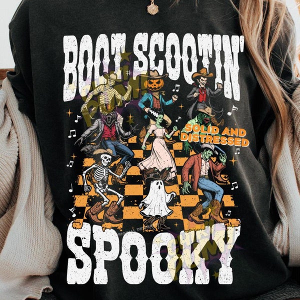 Boot Scootin' Spooky PNG: Western Halloween Ghost (Sublimation & DTF)