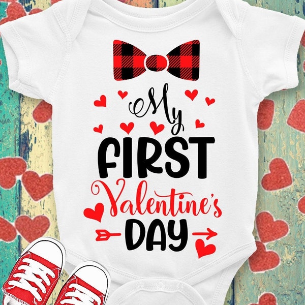 My first valentine's day boy SVG, Boy Valentine SVG, 1st valentines boy, Baby First Valentines