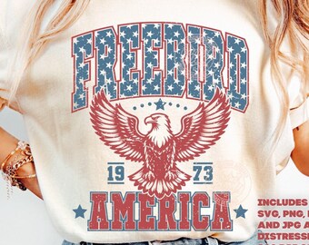 Free Bird America Eagle SVG PNG: 4th of July, Southern Rock (Digital Download)