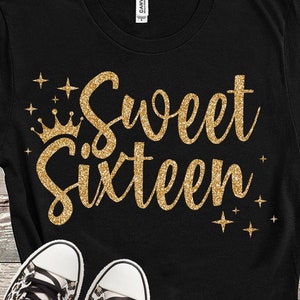 Sweet Sixteen svg, Sweet 16 svg, Princess Crown svg, Sweet Sixteen Cut Files
