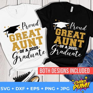 Stolze Großtante einer 2025-Graduierte SVG, Abschlussschnittdateien, Klasse von 2025, Großtante-Graduiertenhemd SVG, Großtante PNG dtf Sublimation