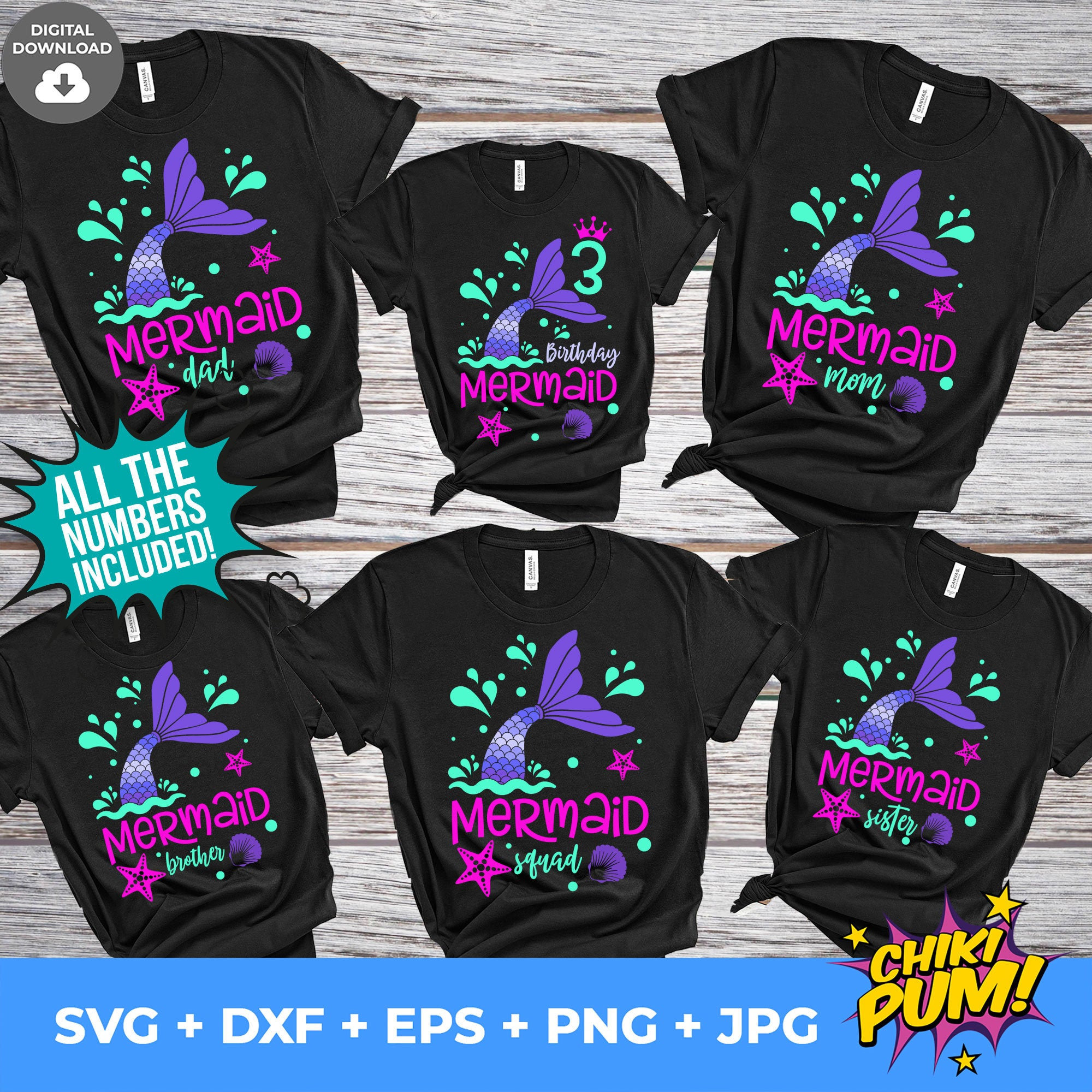 Mermaid party shirts Clearance