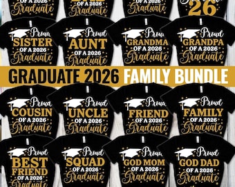 Stolt över en examen 2026 svg, examen svg-paket, klass 2026 svg, examensfamilj svg, dxf, eps, png, Cricut, silhuett, nedladdning