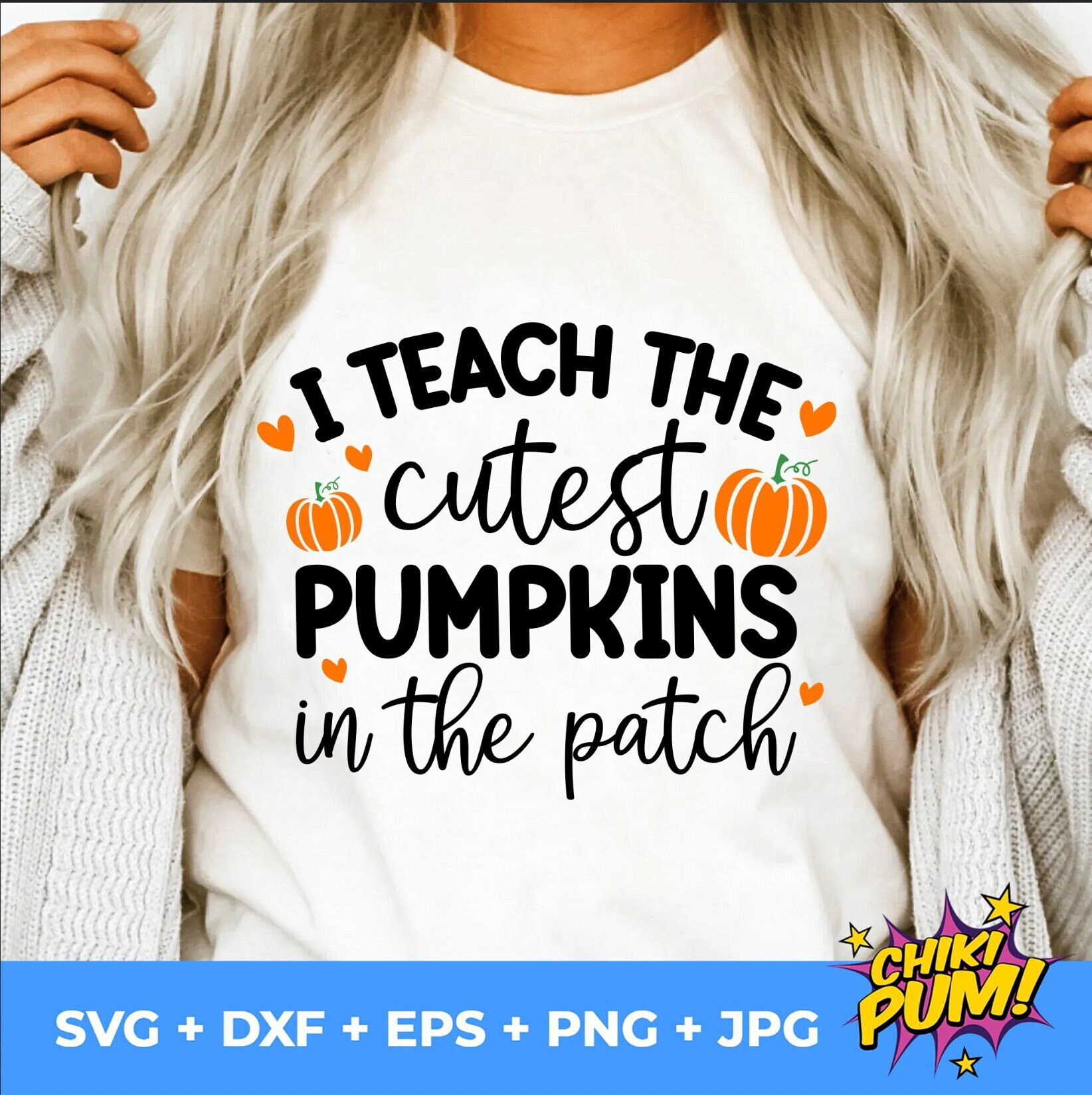 I Teach the Cutest Pumpkins in the Patch Svg Fall Teacher | Etsy
