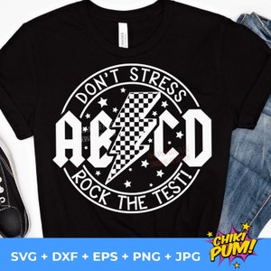 Rock The Test SVG PNG: Lärarskjortadesign (digital nedladdning) bild 3