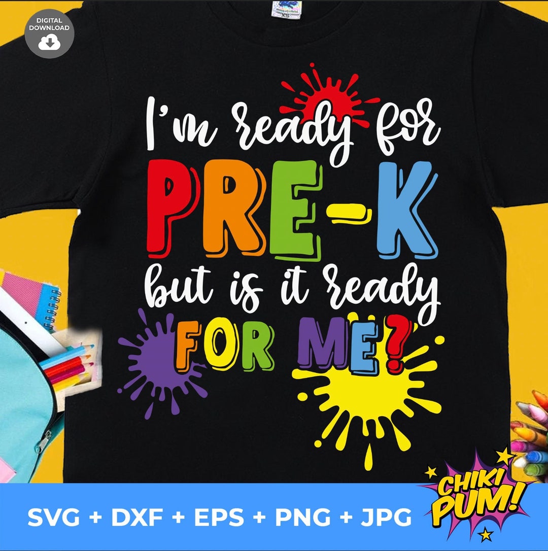 Pre-k First Day of School SVG PNG: Back to School Shirt Design (digital ...