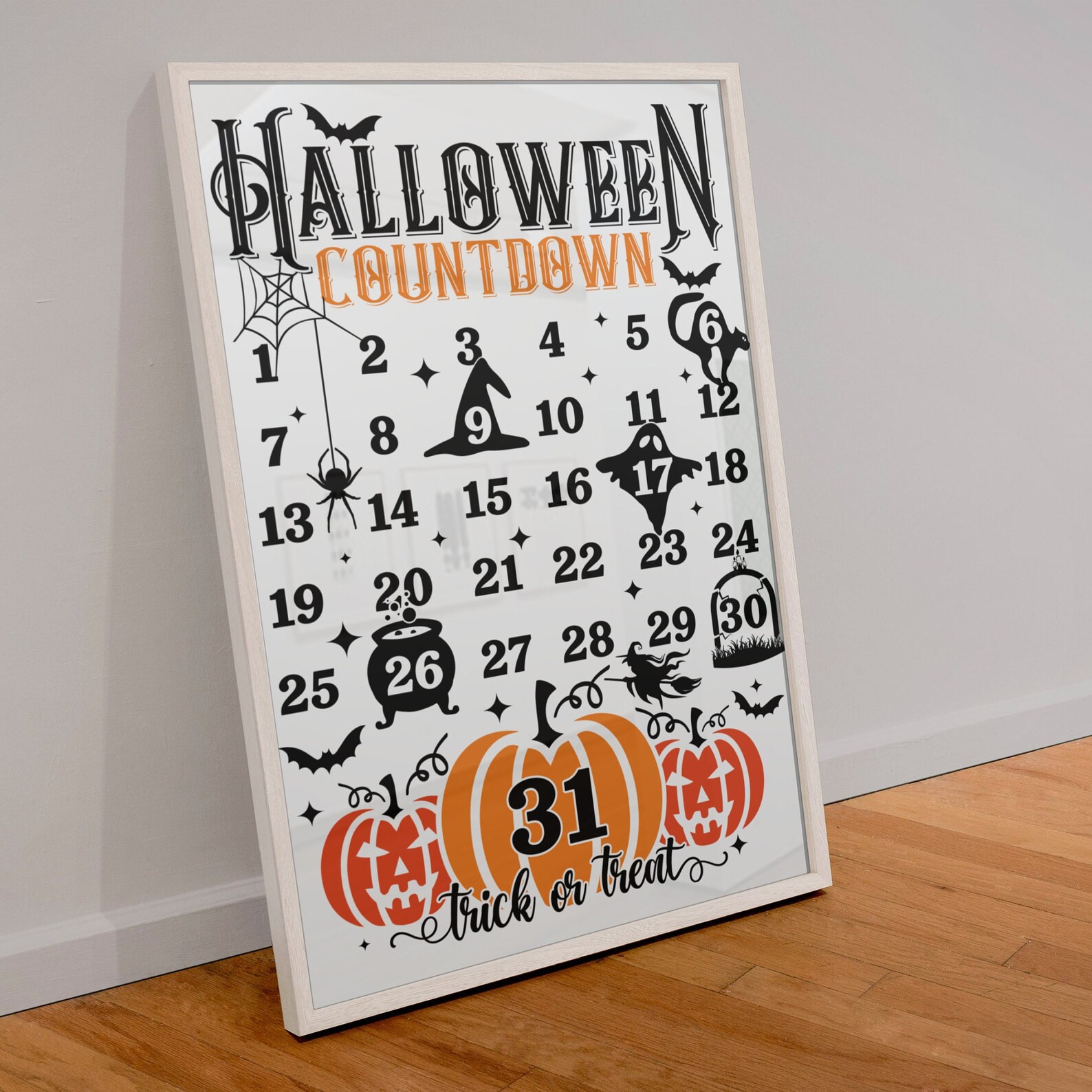 Halloween Countdown Sign Svg Halloween Sign SVG Halloween Etsy