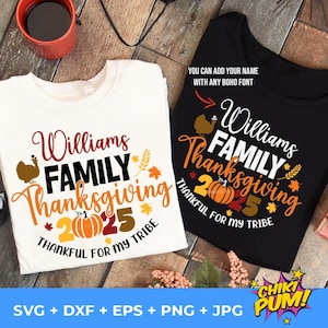 Ação de Graças 2025 SVG, Camiseta de Ação de Graças SVG, Ação de Graças em Família SVG, Reunião de família de Ação de Graças