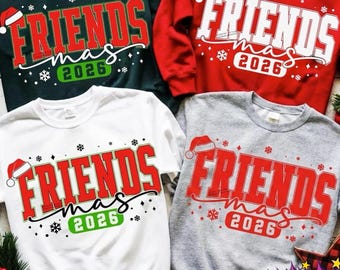 Friendsmas SVG, Friendsmas 2026 PNG, Friends Christmas Shirt, Christmas Png, Trendy 2026, Friends Png, Retro Friendsmas