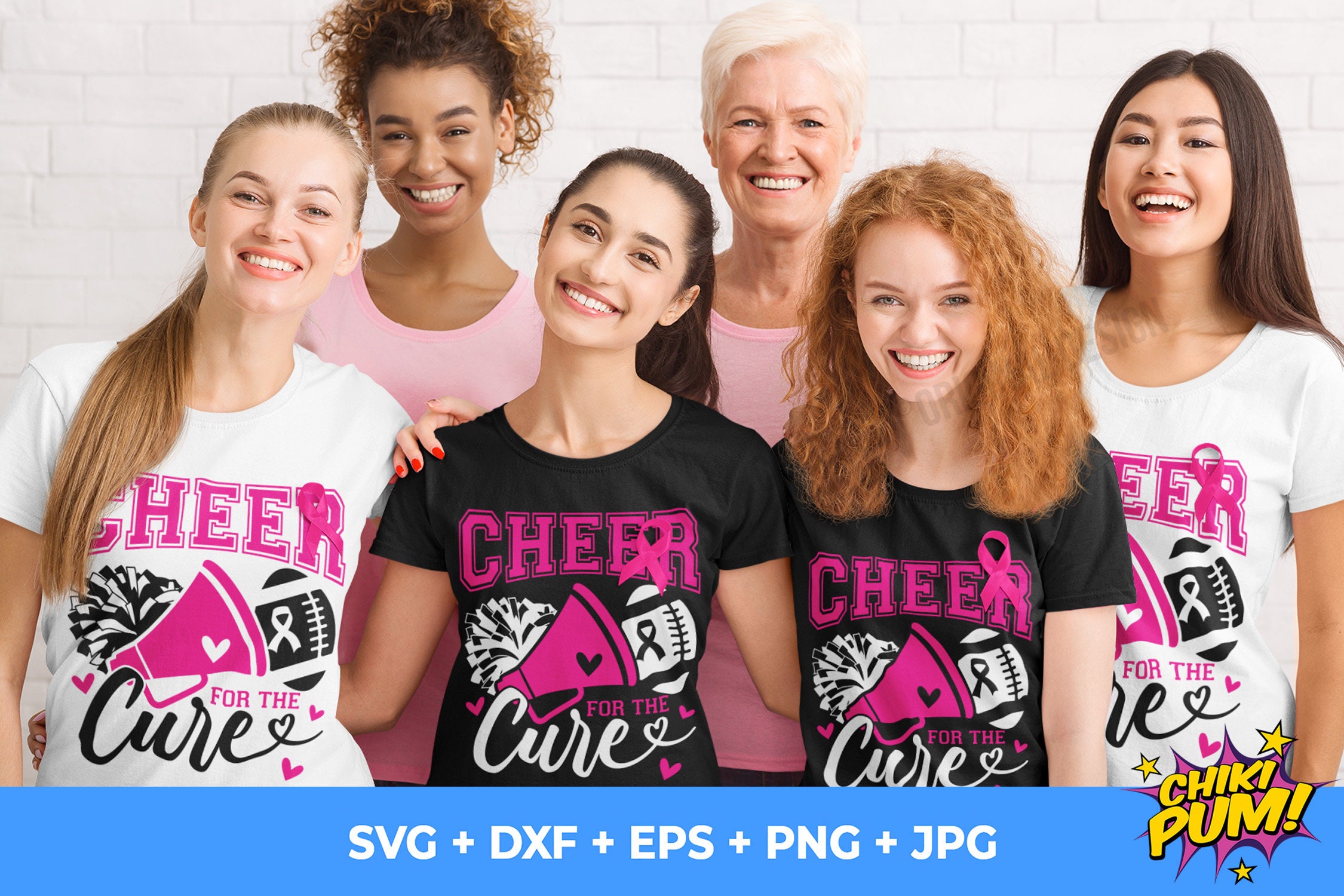 Cheer for the Cure Svg Breast Cancer Svg Cheerleader Svg - Etsy