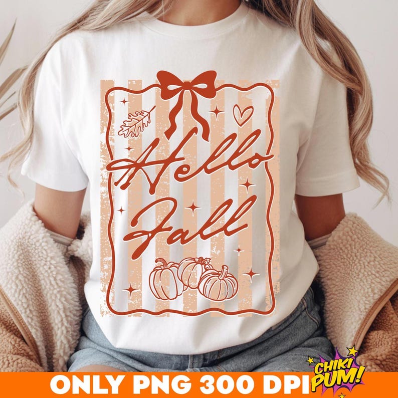 Retro Fall Striped PNG Bundle, Trendy Autumn Sublimation Designs, Coquette Fall Designs, Pumpkin Spice PNG, Fall Vibes Shirt Digital Design