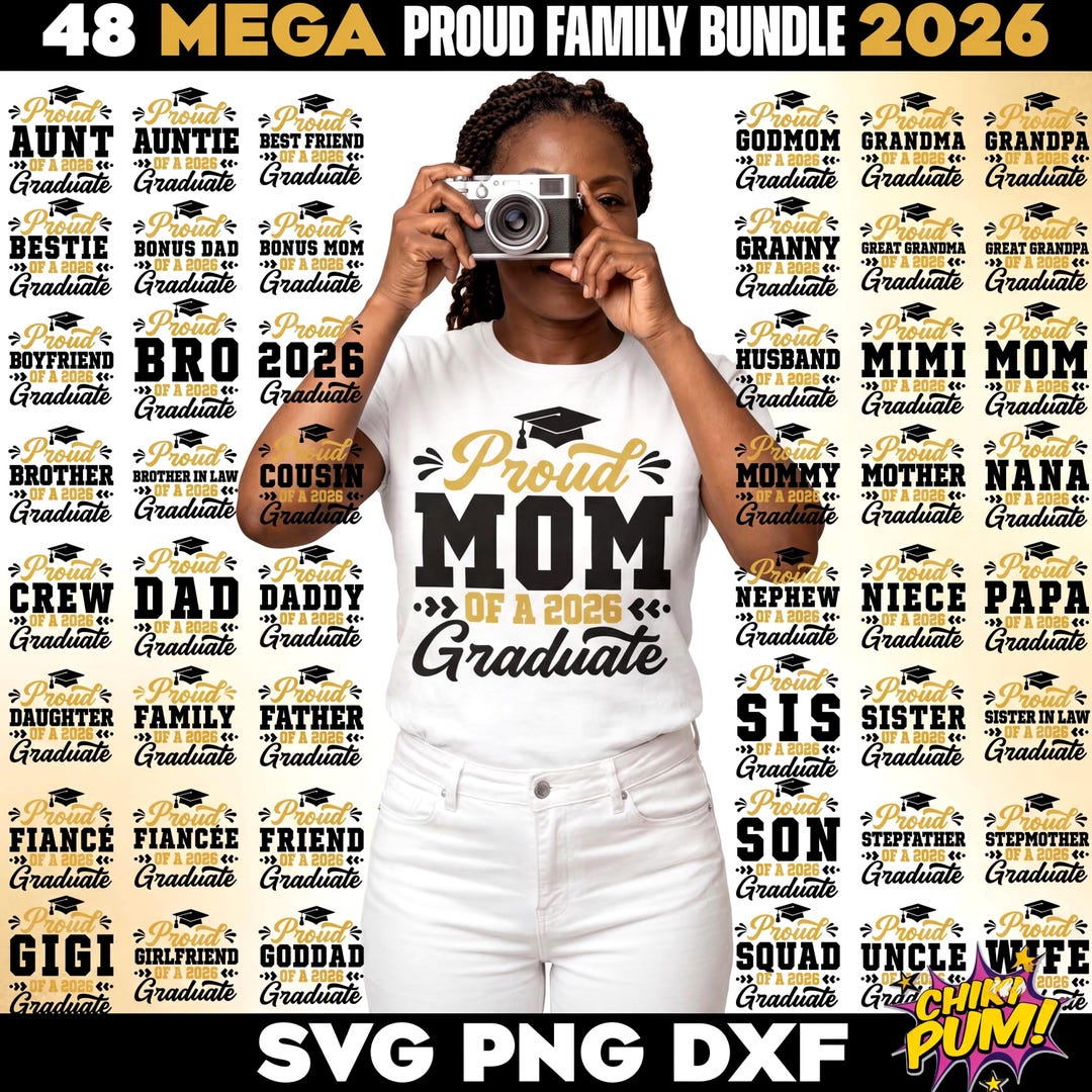 Proud Family of a 2026 Graduate Bundle SVG PNG, Family Graduation Cut ...