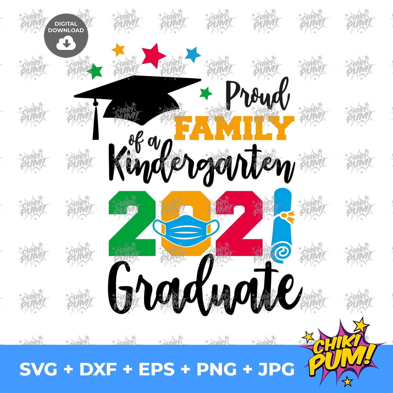 Download Proud Family of a Kindergarten 2021 Graduate SVG Kinder | Etsy