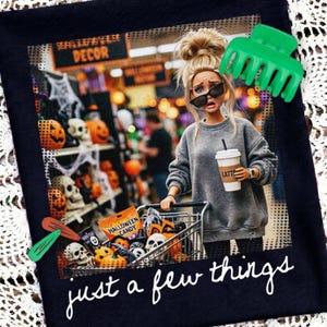 Just a Few Things Png, Retro Doll Face Meme Sublimation Design, Trendy Halloween Shirt Design, Funny Fall Png (Digital Download)