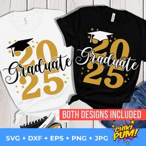 Diplômé en 2025 SVG, SVG diplômé vingt-cinq ans, Svg senior 2025, SVG senior 2025, SVG de l'obtention du diplôme, chemise de la promotion 2025, numérique