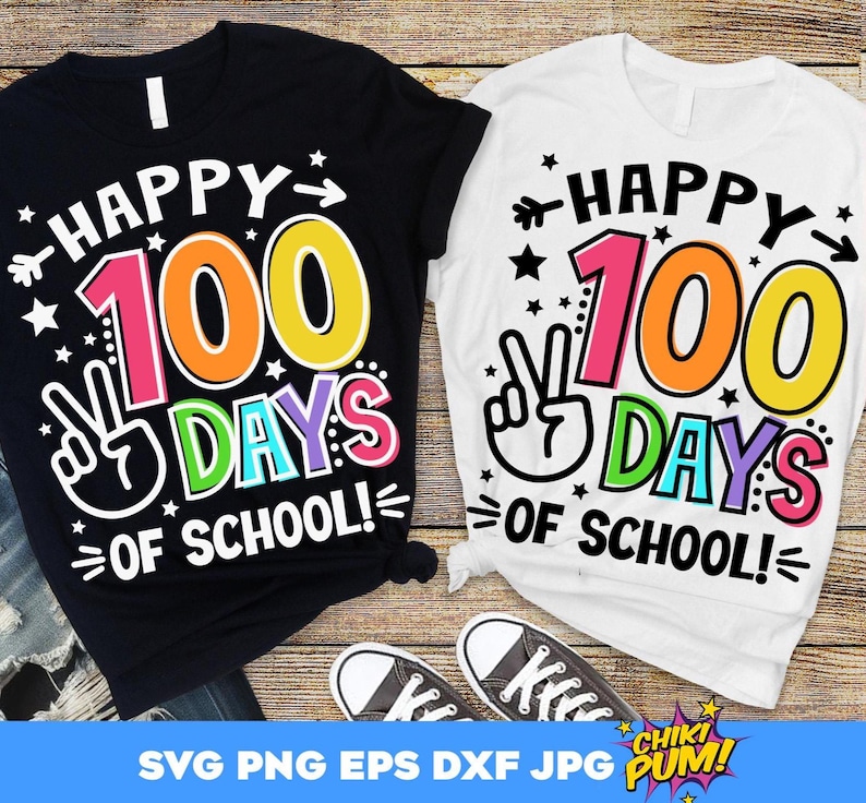 Happy 100 days of School SVG, 100 days of School Svg, 100th day of School Teacher Shirt, Png, Svg Files for Cricut, Sublimation PNG 300 dpi