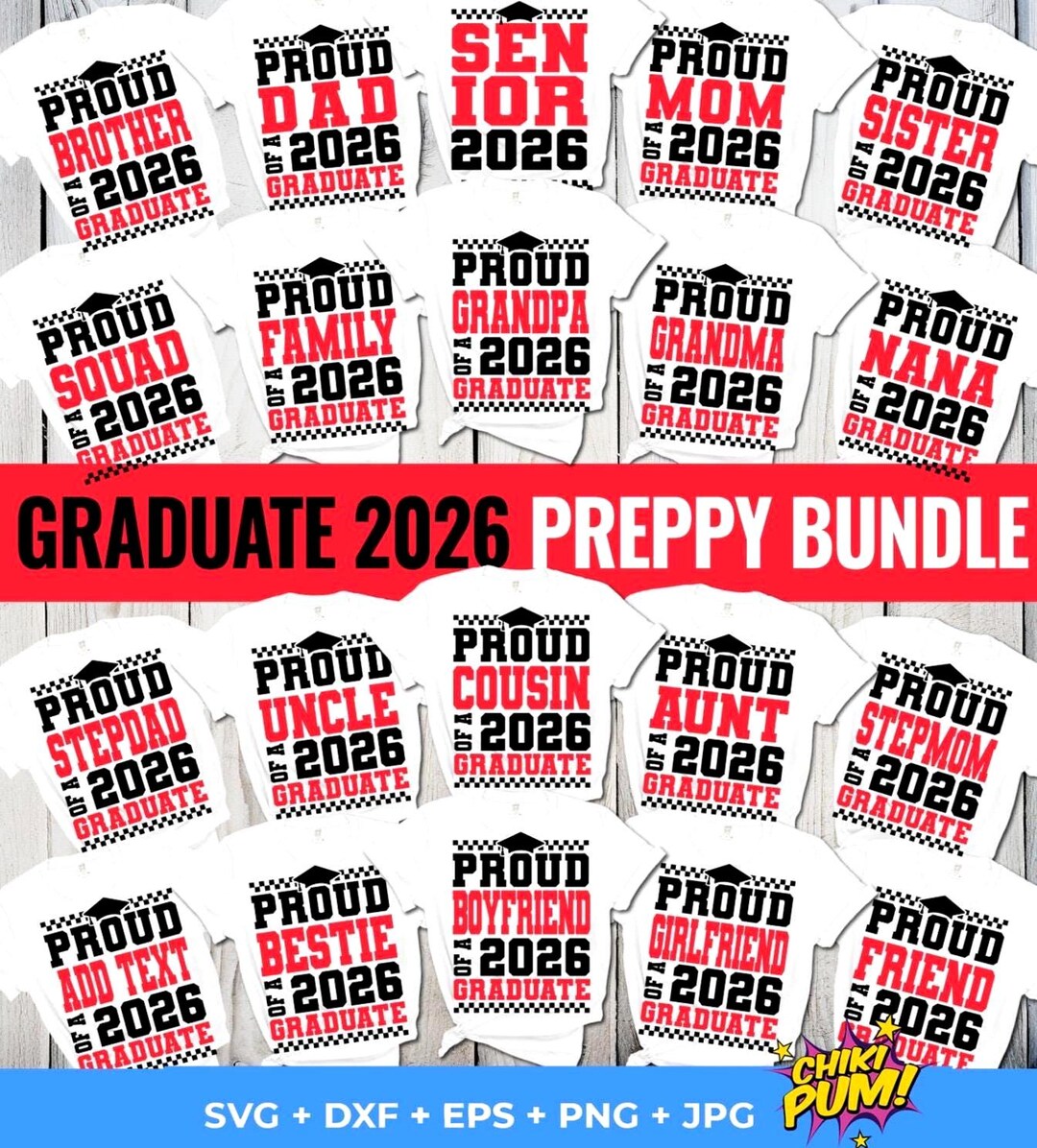 Proud Graduate Family 2026 SVG Bundle (digital Download) - Etsy