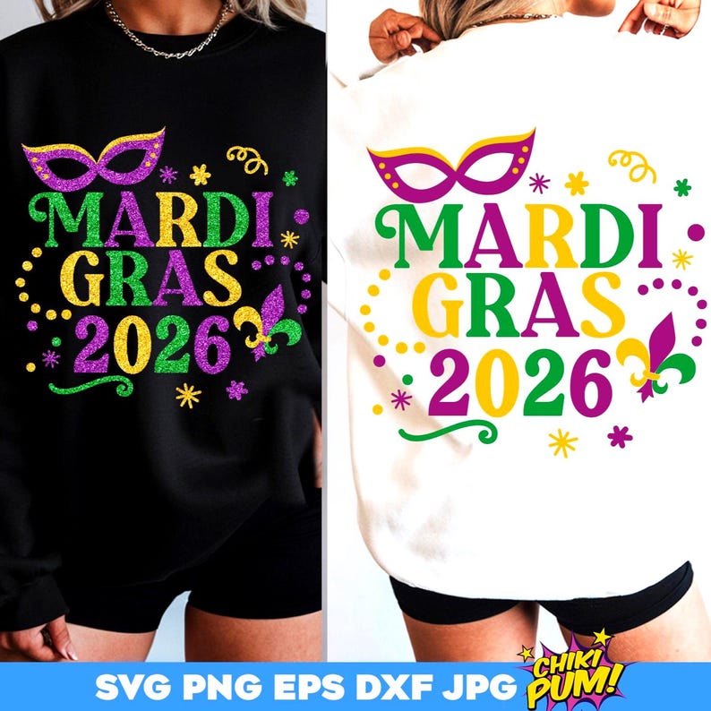 Mardi Gras 2026 SVG, Mardi Gras SVG, Fat Tuesday matching shirts, Mardi gras shirt SVG, Mardi gras cut files