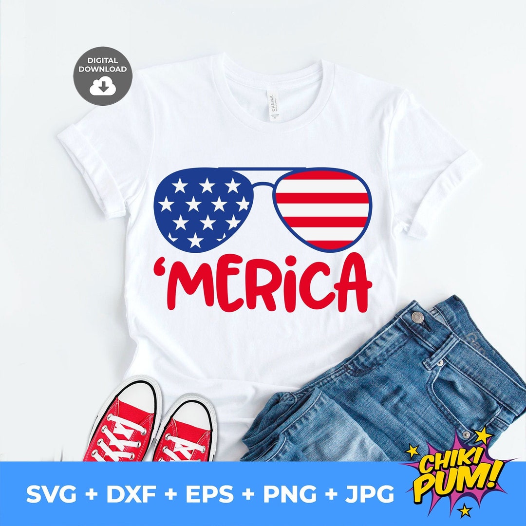 Merica Svg, 4th of July Svg, Patriotic Svg Files for Cricut and