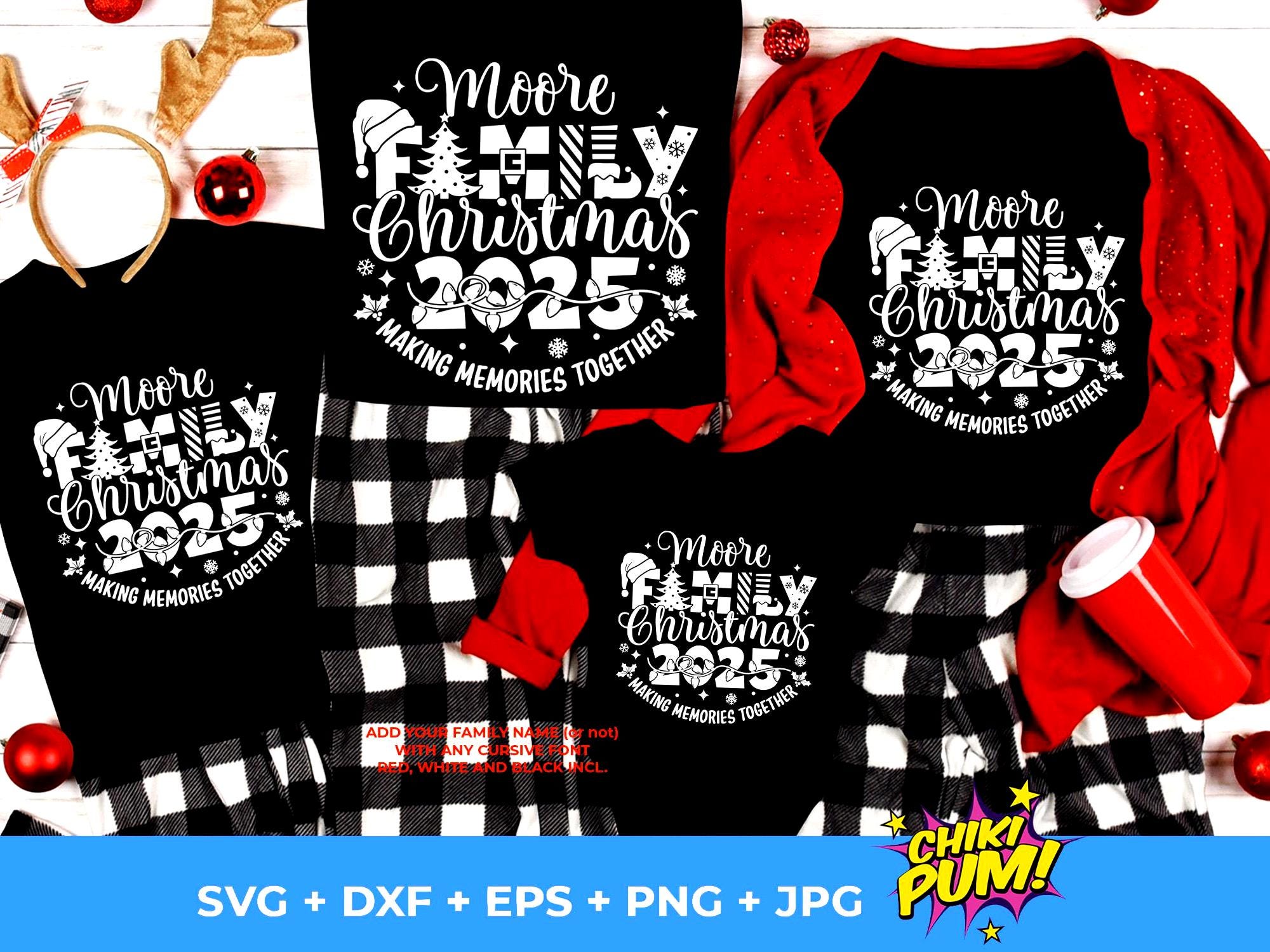 Christmas 2025 Family Shirt SVG PNG: Matching Memory Design (digital ...