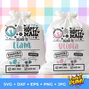 Osterhase Sack SVG, Ostertasche SVG, Eiersuche Tasche SVG, Ostersack Cut Sublimation Png-, Eps-, Dxf-, SVG- und JPG-Dateien
