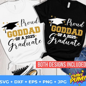 Orgulloso padrino de un graduado de 2025 SVG, Graduación 2025 png, Senior 2025 svg, Archivos de corte svg de camisa de padrino, sublimación png y dtf