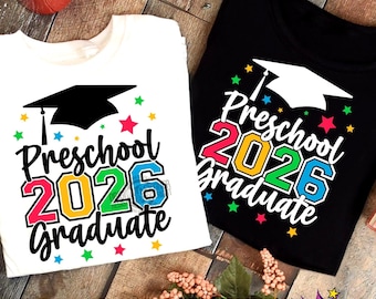 Preschool 2026 Graduate SVG PNG Design: T-Shirt Cut Files Cricut (Digital Download)