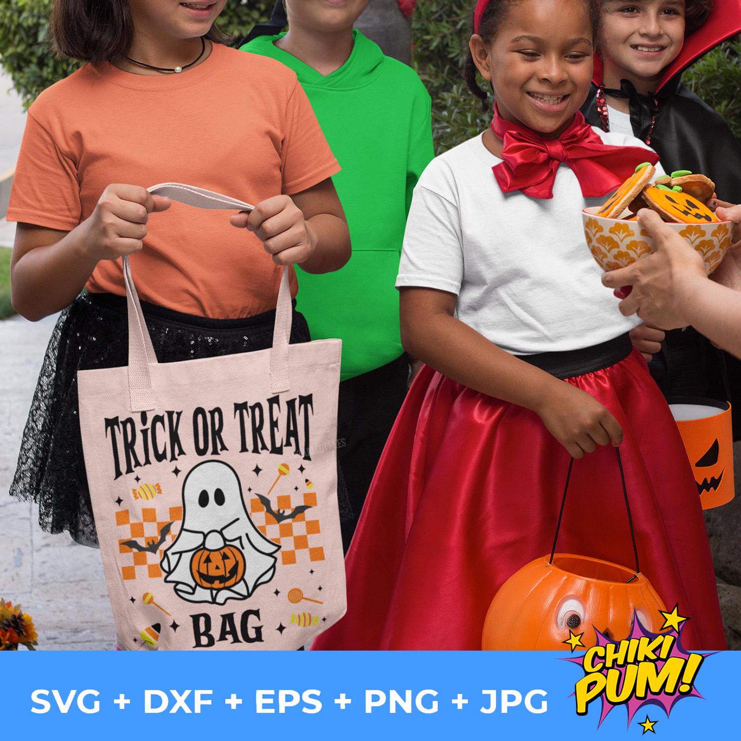 Trick or Treat Bag SVG, Bag of Treats SVG, Kids Halloween Treat Bag Svg ...