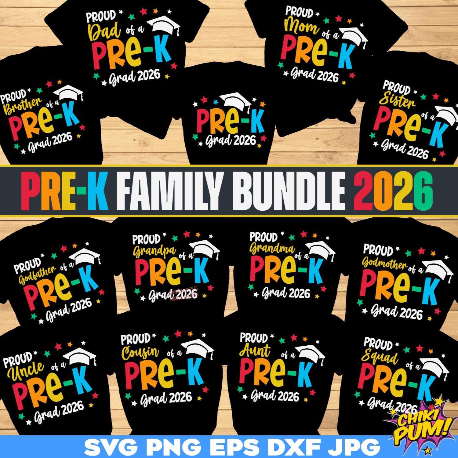 Pre-k Graduation 2026 SVG PNG Bundle: Proud Family Cut Files (digital ...