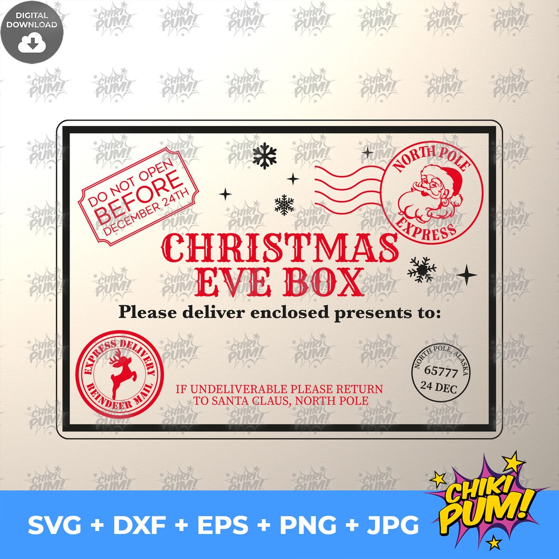 Christmas Eve Box SVG Christmas Eve Crate SVG Etsy