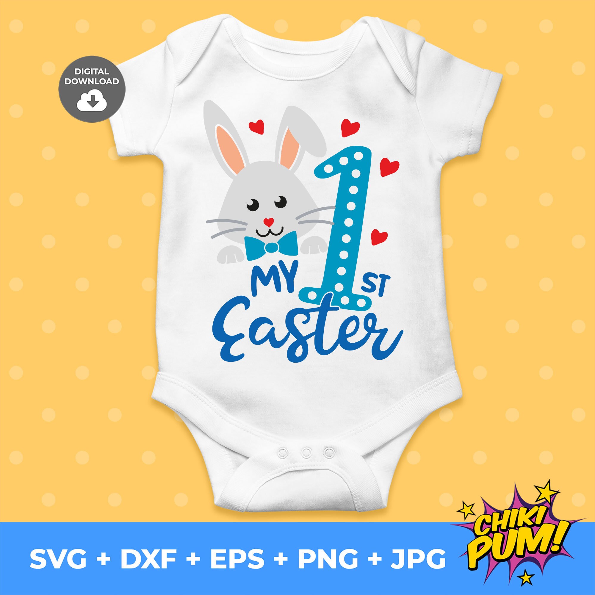 My 1st Easter Bunny Svg My First Easter Svg Baby Boy Easter Etsy