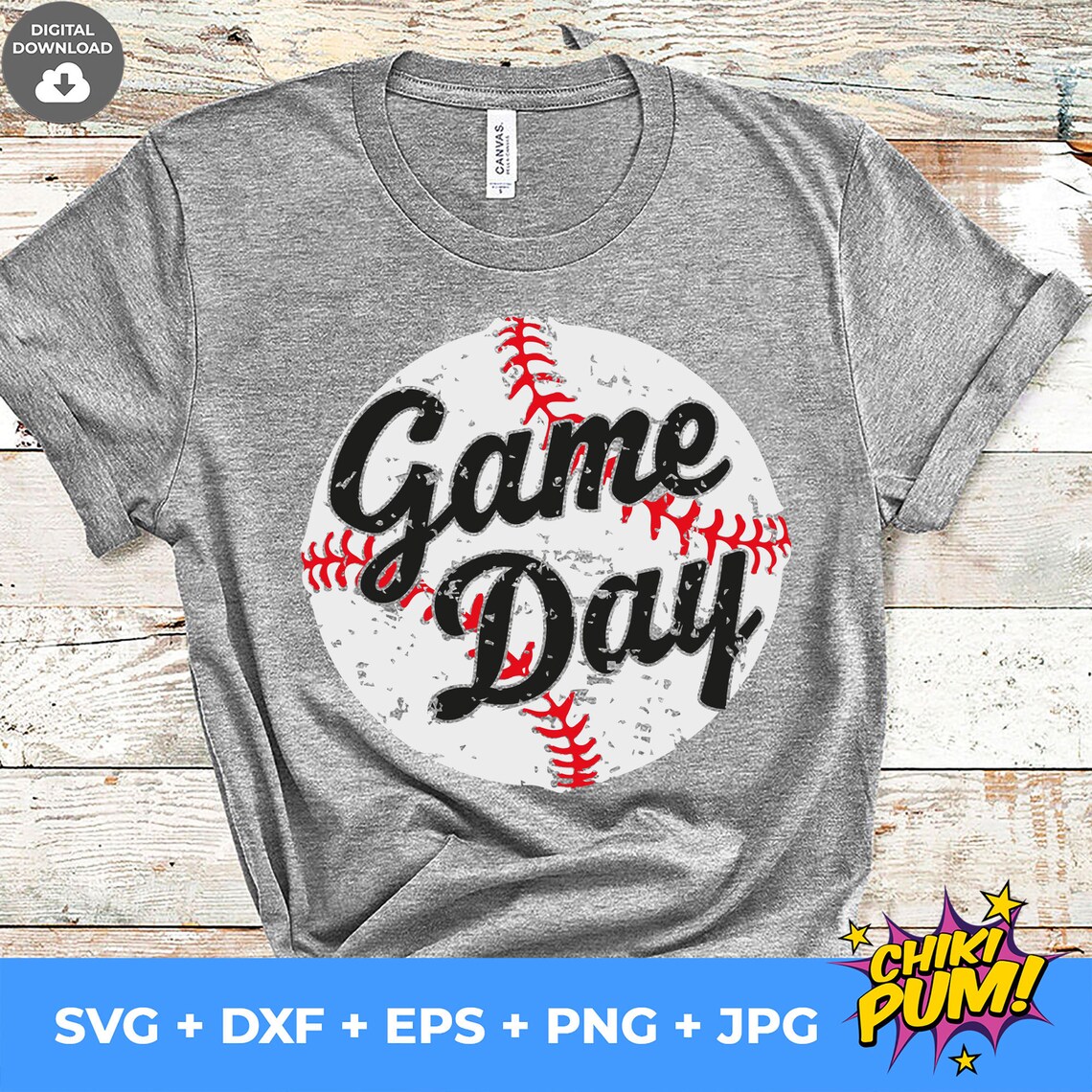 Game Day svg Baseball svg Grunge baseball svg baseball mom | Etsy