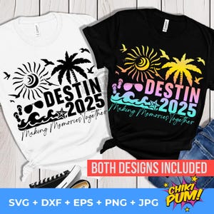 Destin Beach 2025 svg, vacances d'été à la plage, Destin Florida svg, repassage, silhouette de fichier de coupe, téléchargement immédiat cricut