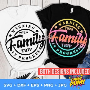 Aviso Viagem em Família Em Andamento 2025 Svg, Png Eps Dxf Jpg, Arquivo de Corte, Viagem em Família 2025 Svg, Férias de Verão Svg