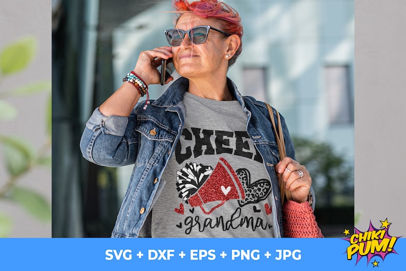 Cheer Grandma Svg, Football Leopard Print Heart Svg, Leopard Glitter Red Cheerleader Svg, Cheer Group Shirts Svg, Iron On Png