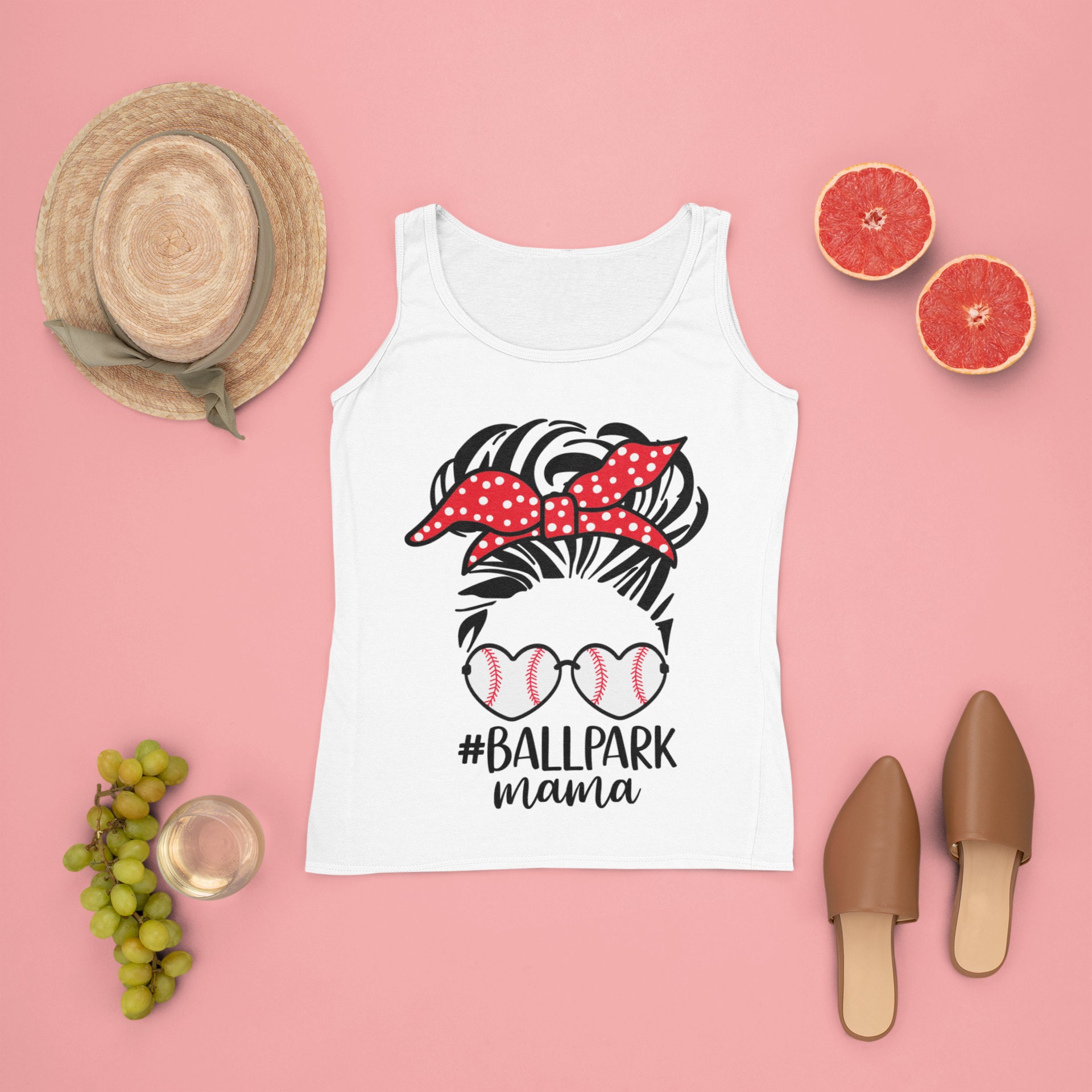 Download Ballpark Mama SVG Messy Bun SVG Baseball Mom SVG Digital ...