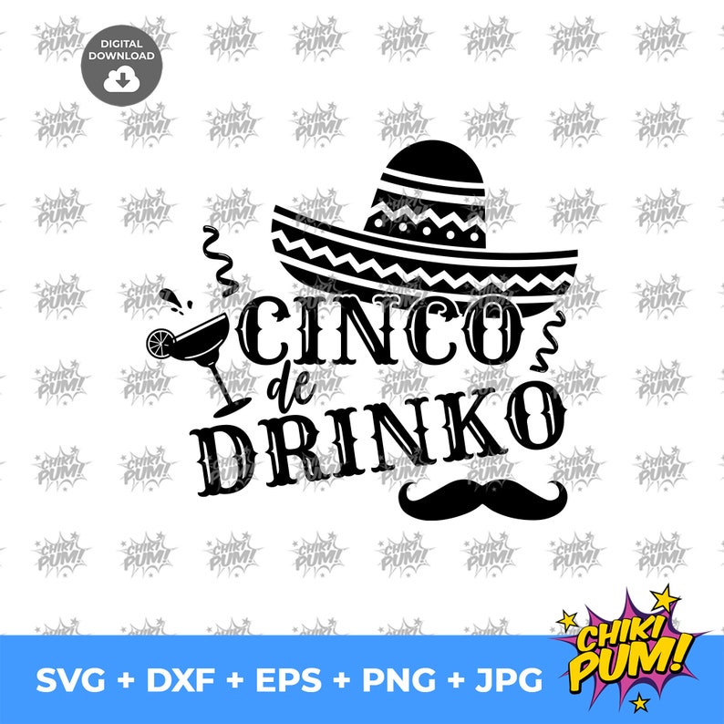 Cinco De Drinko Svg Cinco De Mayo Svg Sombrero Svg | Etsy