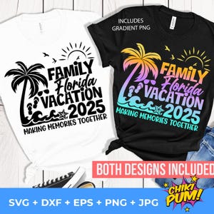 Familie Florida Urlaub 2025 SVG, Familienurlaub 2025 SVG, Sommer SVG, Forida Urlaub Hemden SVG Png