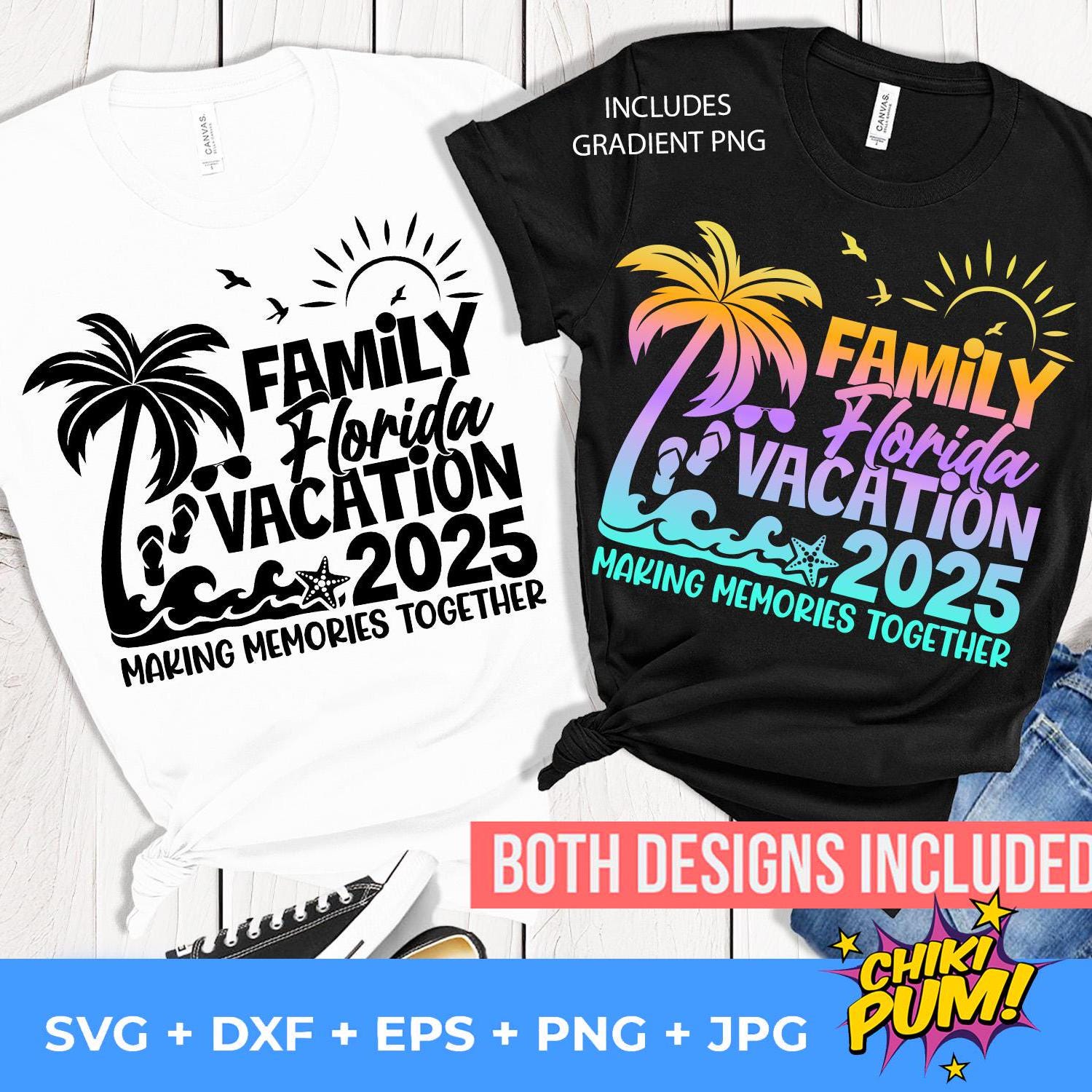 Family Florida Vacation 2025 SVG PNG: Summer Shirts (Digital Download)